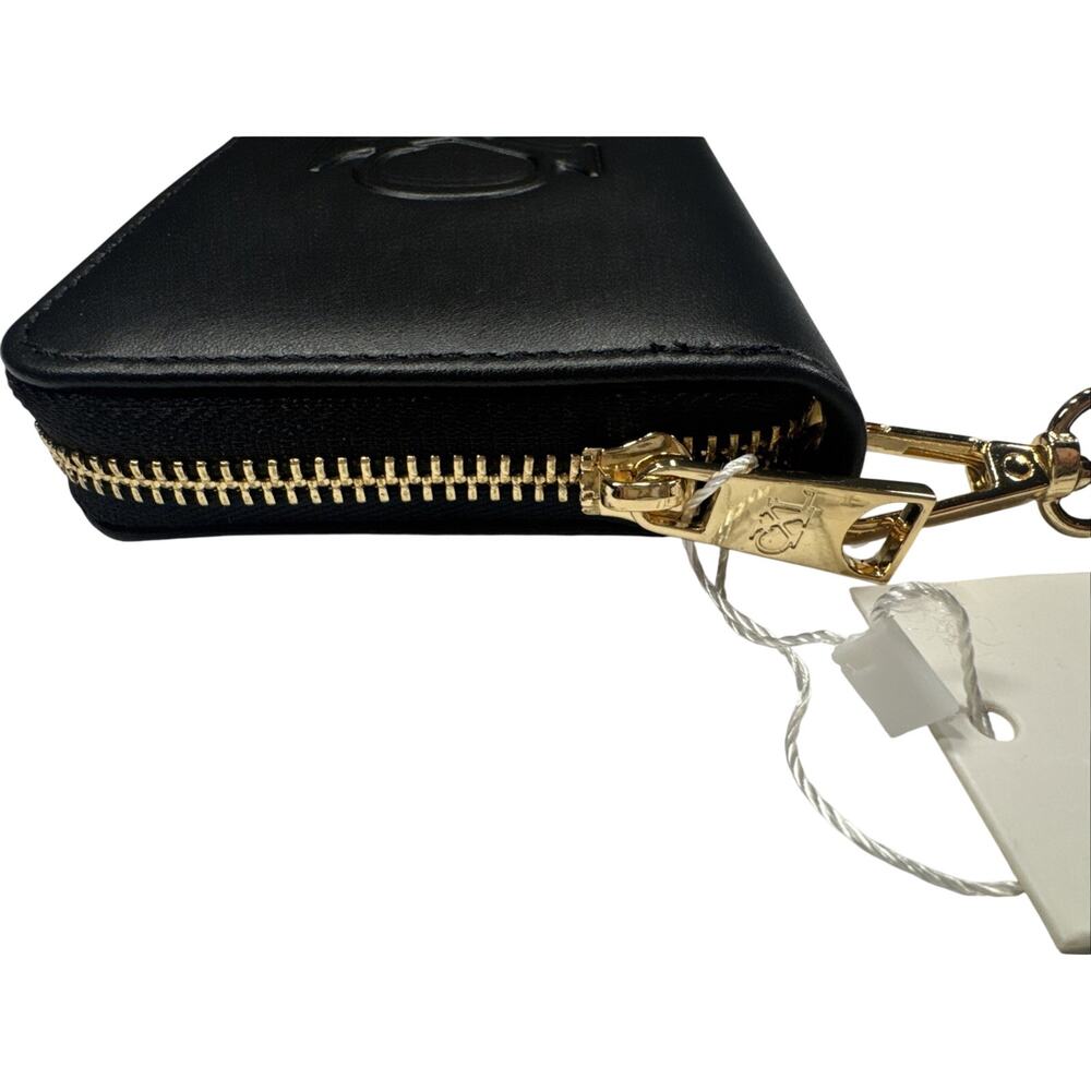 CXL by Christian Lacroix Black Faux Leather Zip Wristlet Wallet‎ New w/ Tags - Picture 8 of 12